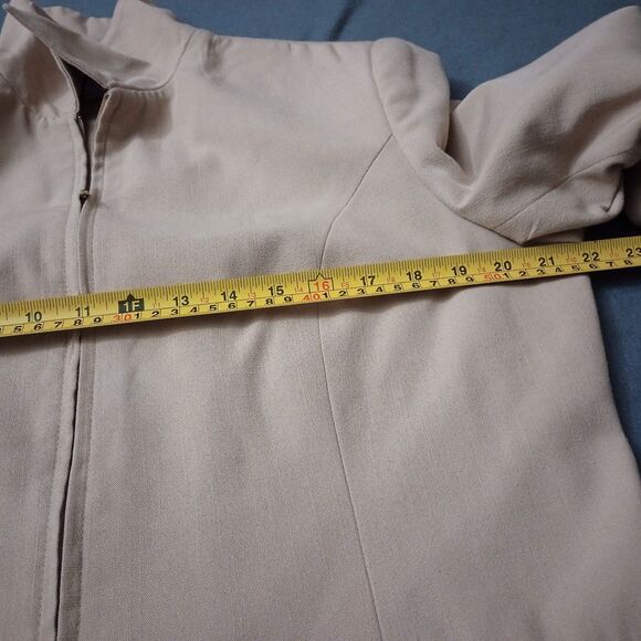 Sag Harbor Tan Zip Up Jacket Size 14 - Picture 7 of 8